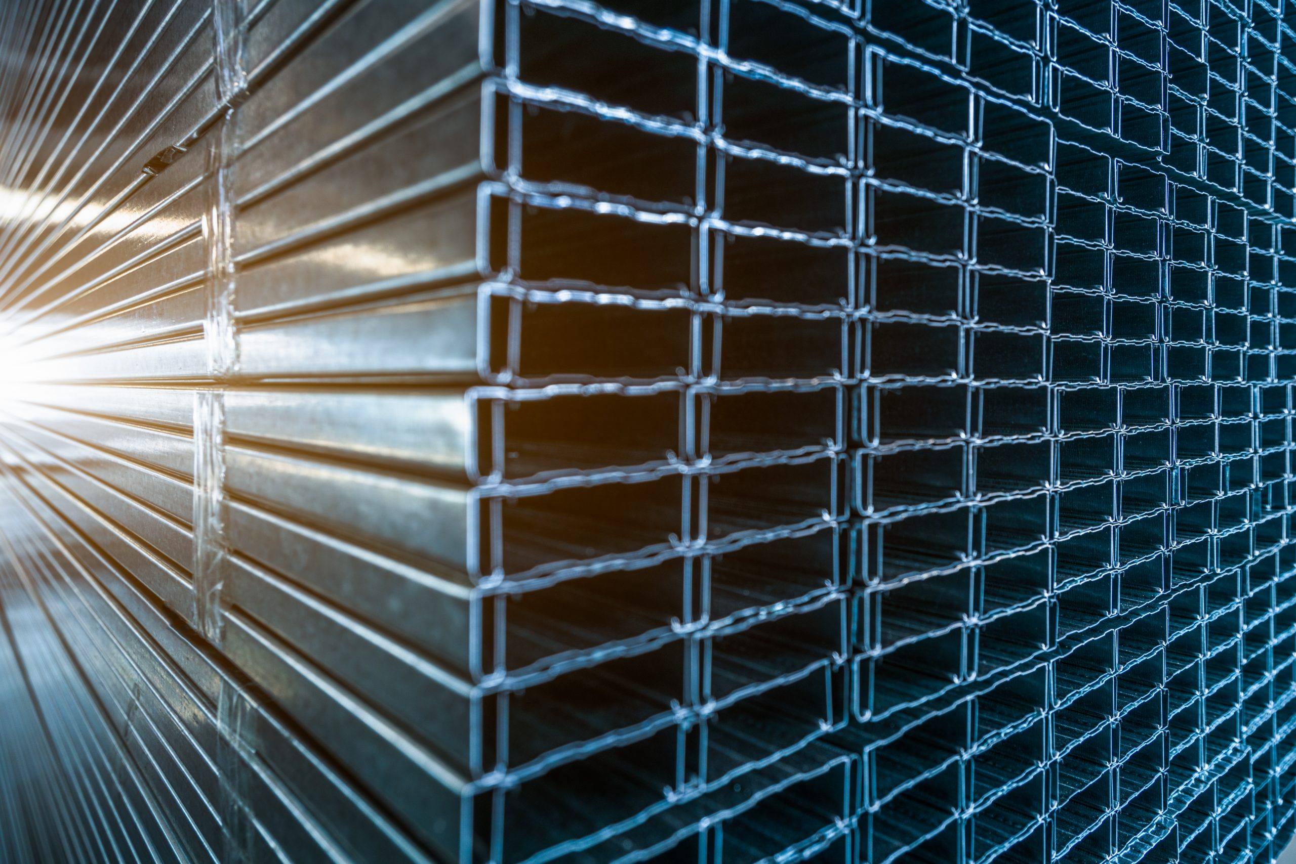 close up of the texture of stainless steel