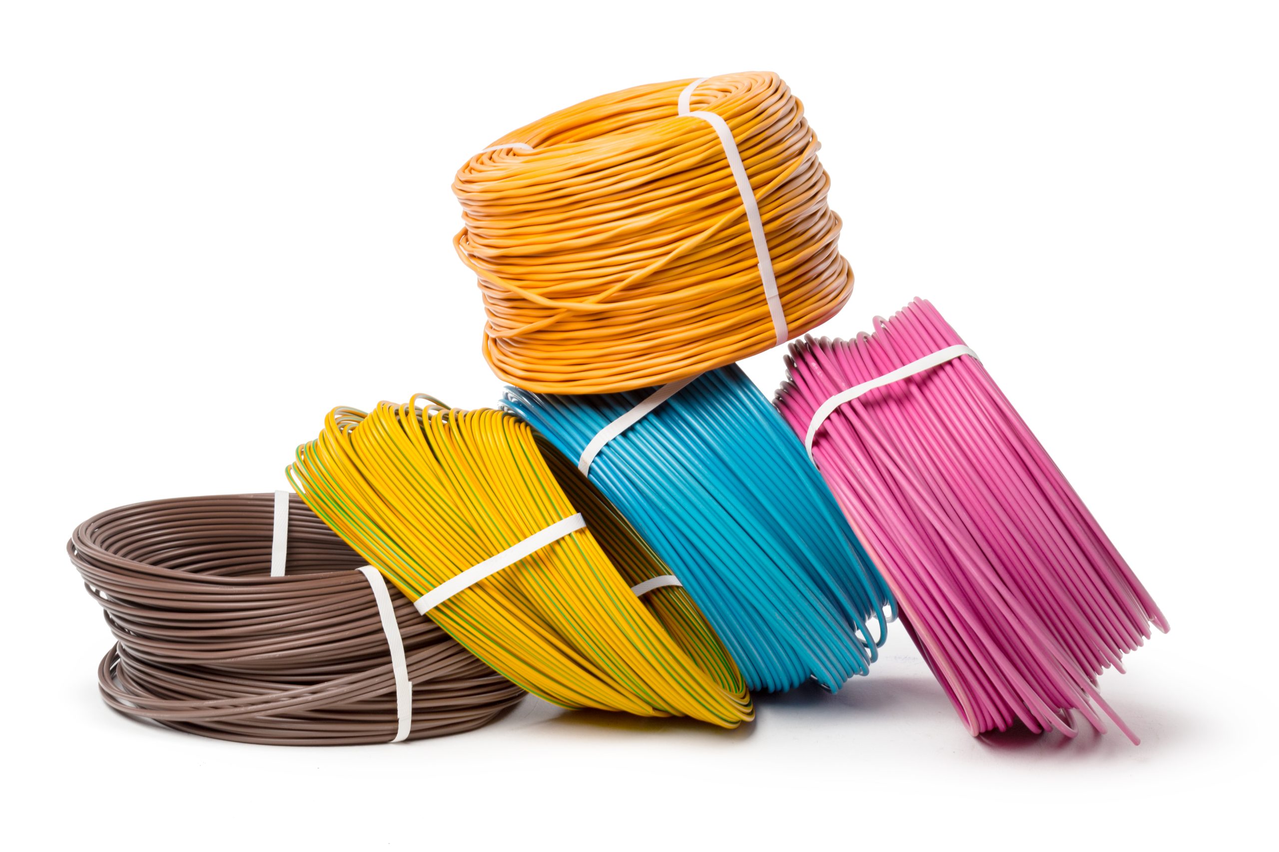 Electrical Accessories & Wires electrical cable, energy and technology equipment isolated on white