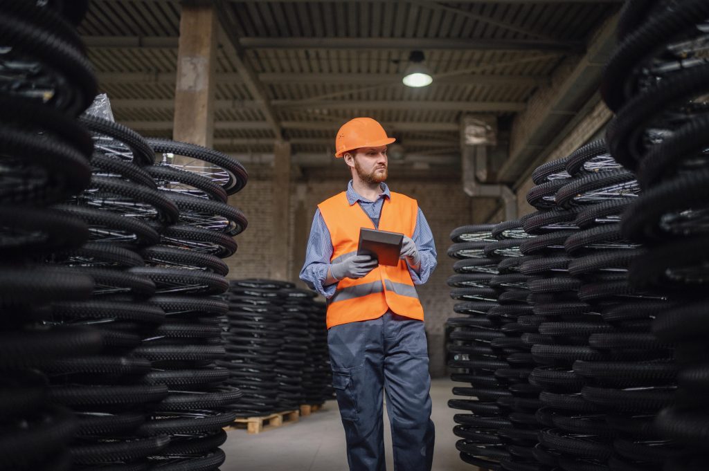 man wearing safety cap work